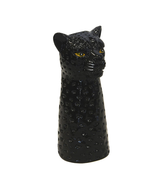 CERAMIC BLACK PANTHER VASE SMALL