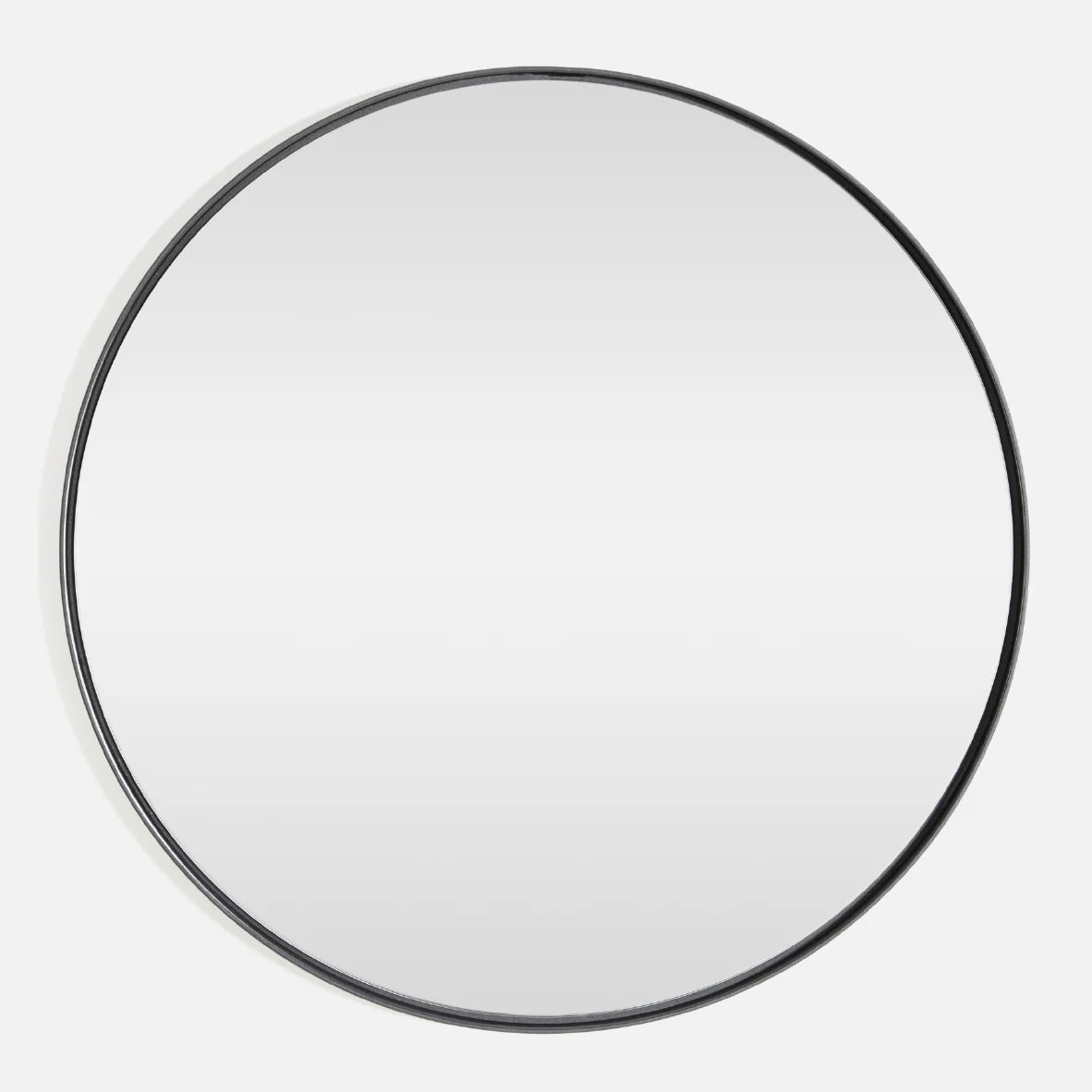 MIRRORS 1200MM ROUND BLACK METAL FRAME