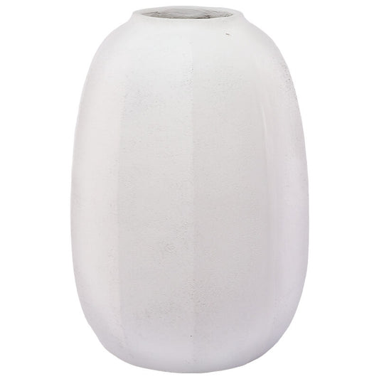 WHITE LINEAR VASE 49X34CM