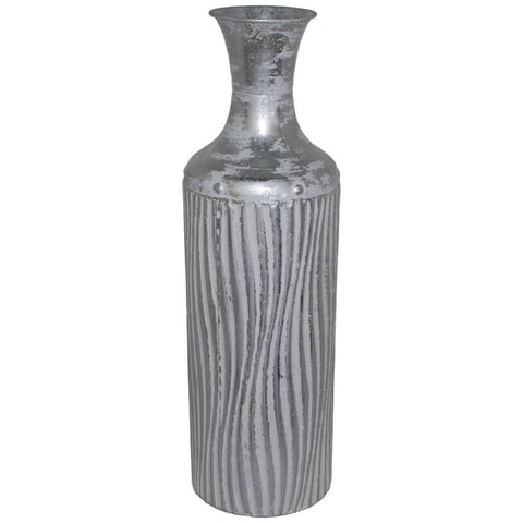 KLENA SILVER METAL VASE 54CM