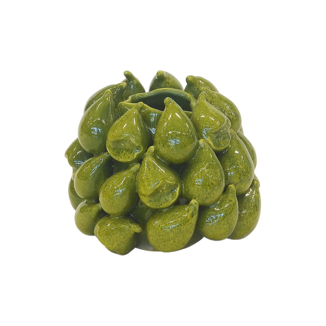 CERAMIC FIG VASE LIME SHORT