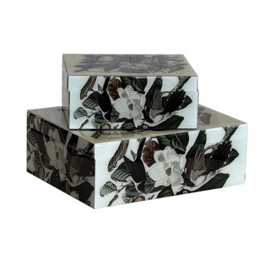 GLASS BOX WHITE MAGNOLIA LARGE