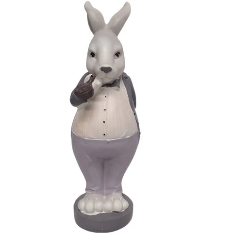 RABBIT WITH SUIT AND A PIPE 31CM