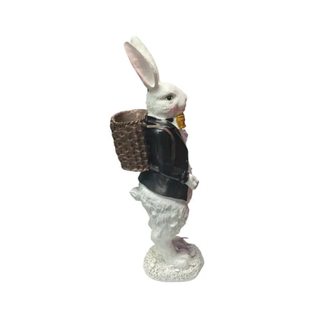 RABBIT WITH GOLD BOWTIE 52CM