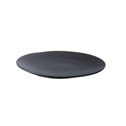 JAN FLAT IRREGULAR DINNER PLATE BLACK