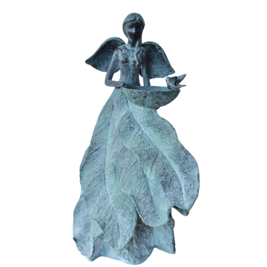 X-LARGE ANGEL GREEN LEAF DRESS/BIRD BATH
