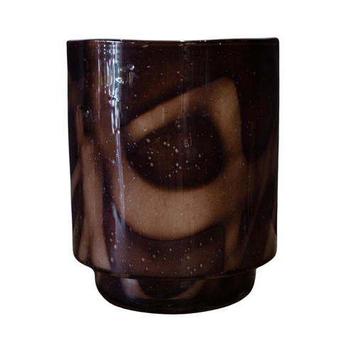 LUSTRE GLASS ZEBRA SWIRL VASE
