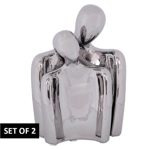 SILVER COUPLE SET/2 25CM