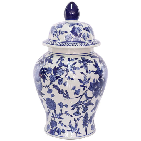 WHITE BLUE GINGER JAR 44CM