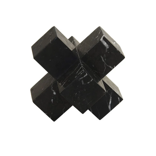 MARBLE DECOR OBJECT BLACK