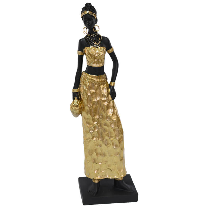 AFRICAN GIRL GOLD CHISEL 30CM – Melua Interiors