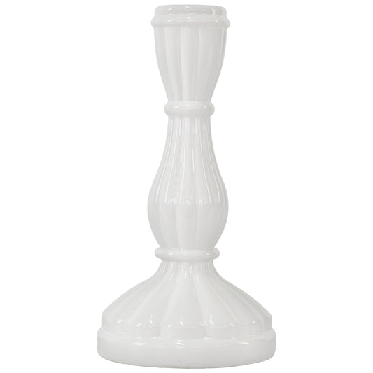 REGENT WHITE CANDLE HOLDER 17CM