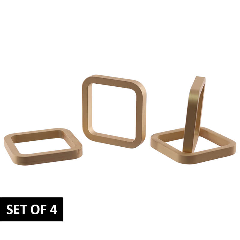 GOLD BAND NAPKING RING SET/4