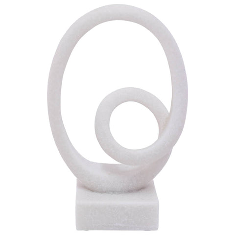 MARBLE SCULPTURE SPIRAL 28CM