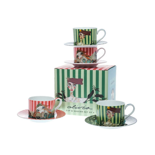 OLIVIA PRINCESS CUP & SAUCER S/4