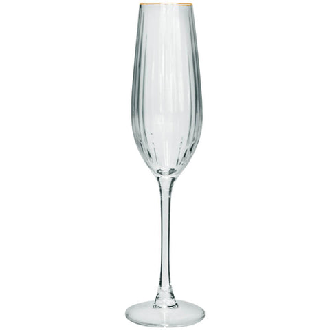 OLIVER GOLD RIM FLUTE