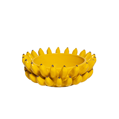 CERAMIC BANANA BOWL WITH SPOTS