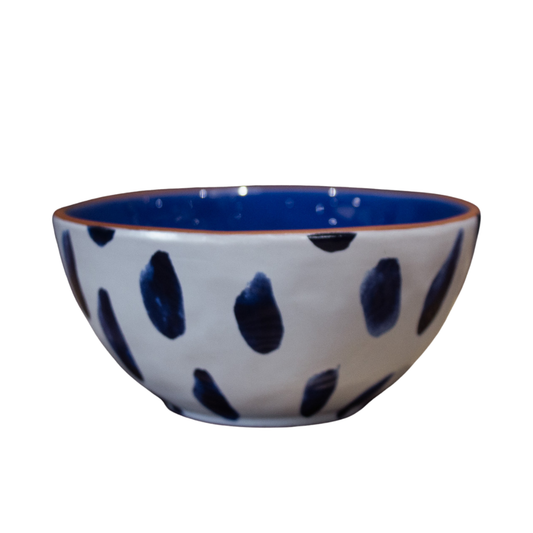 SMALL BLUE AND WHITE BLOB BOWL