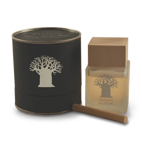 MOCKANA WOODEN TOP DIFFUSER 120ML LEMON GRASS IN BLACK TUBE