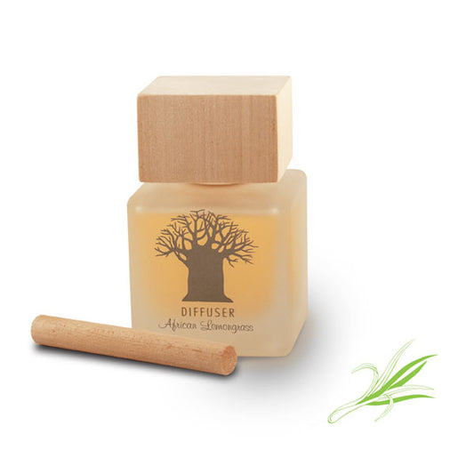 MOCKANA WOODEN TOP DIFFUSER 120ML LEMON GRASS IN BLACK TUBE